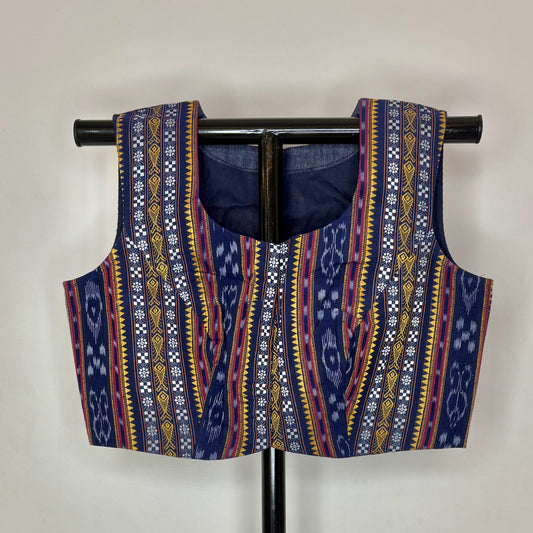 Odisha Ikkat Cotton Sleeveless Blouse