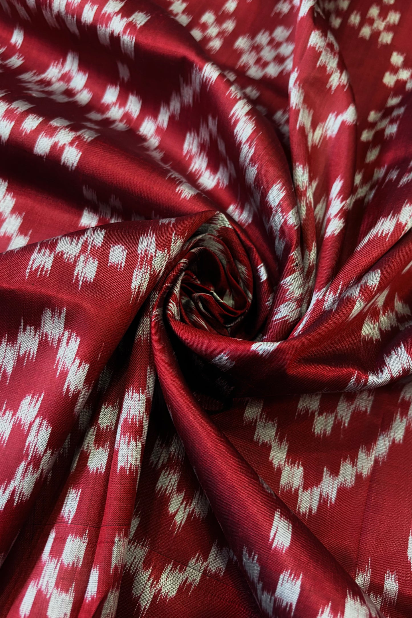 Exclusive Odisha Ikkat Pure Silk Saree- Maroonish Red