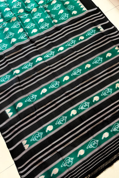 Exclusive Odisha Ikkat Pure Silk Saree- Sea Green