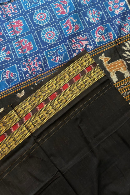 Exclusive Nabakothi Sambalpuri Cotton Saree: Blue