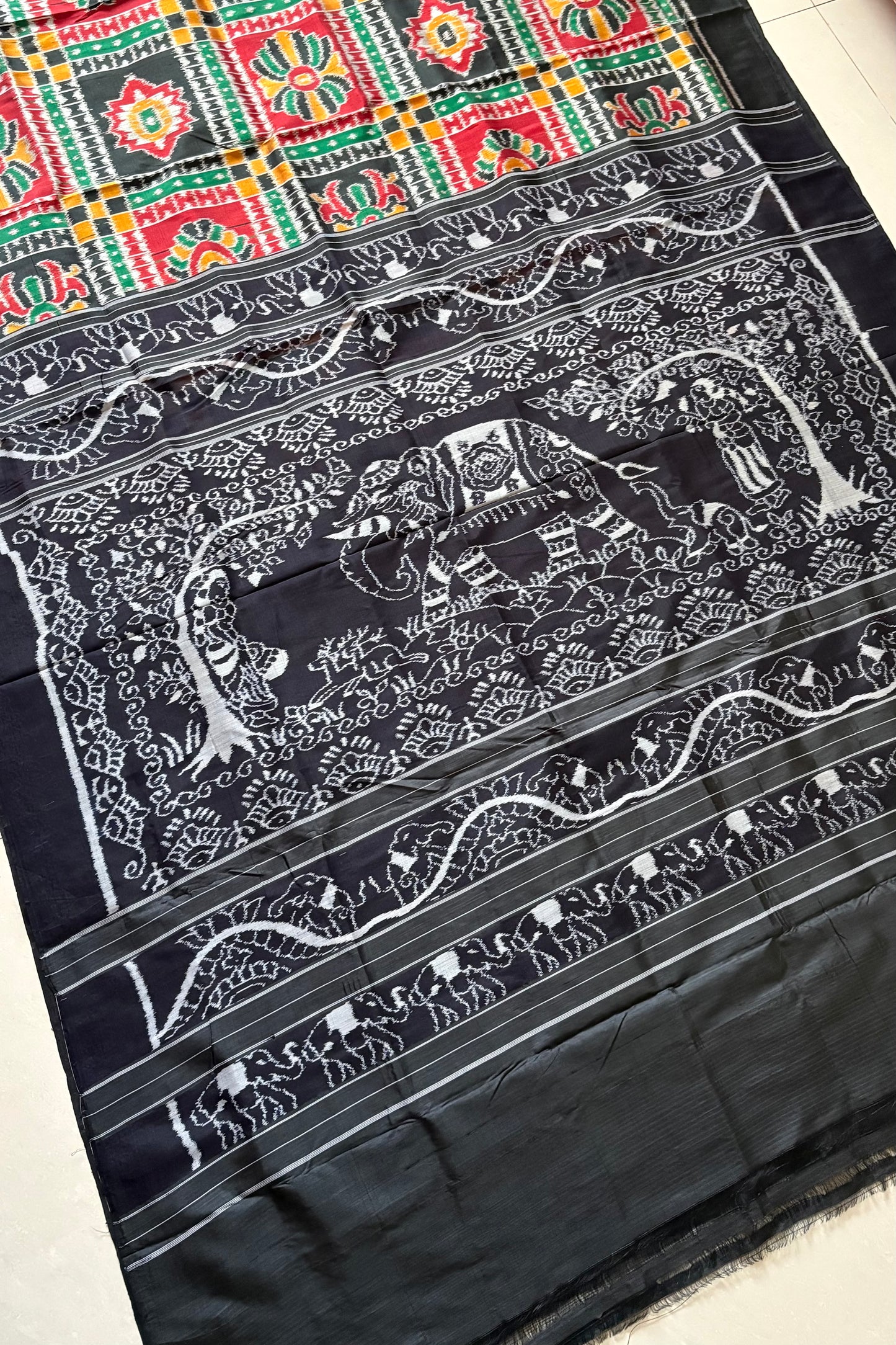 Exclusive Odisha Ikkat Nuapatna Silk Saree - Utkala Laxmi