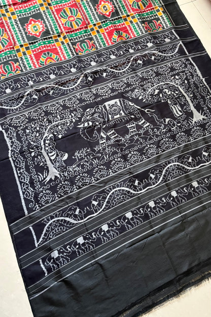 Exclusive Odisha Ikkat Nuapatna Silk Saree - Utkala Laxmi
