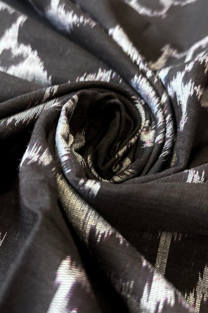 Odisha Ikkat Khandua Cotton Saree -Black