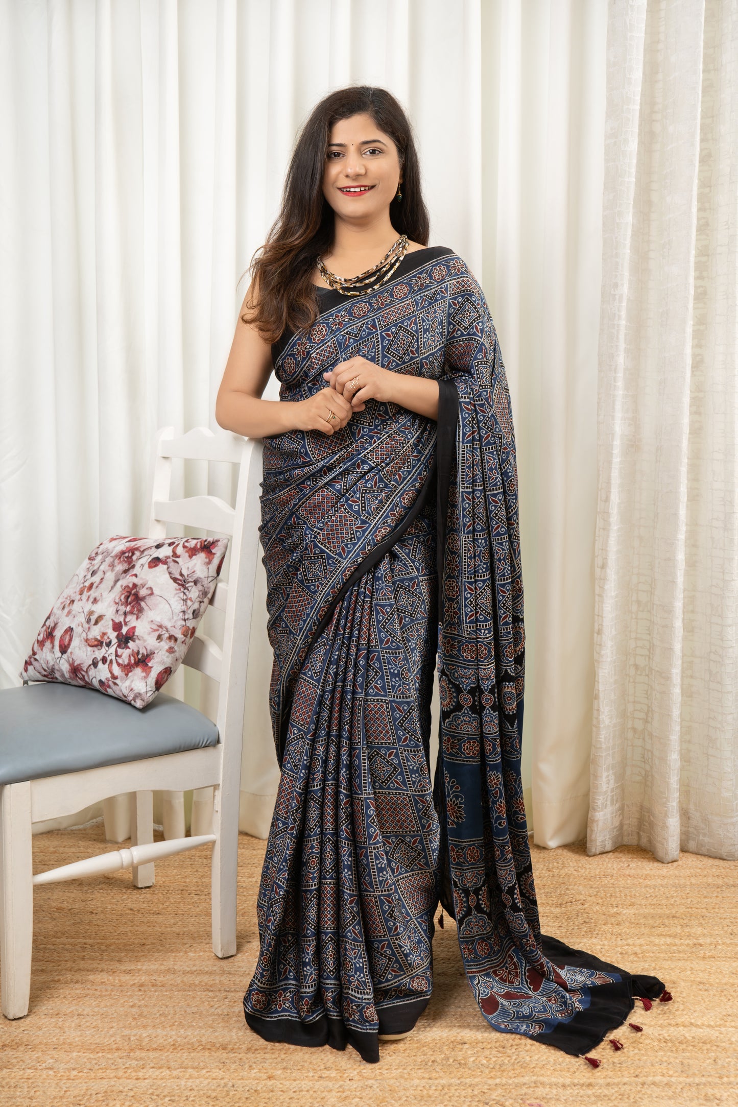 Ajrakh on Modal- Indigo