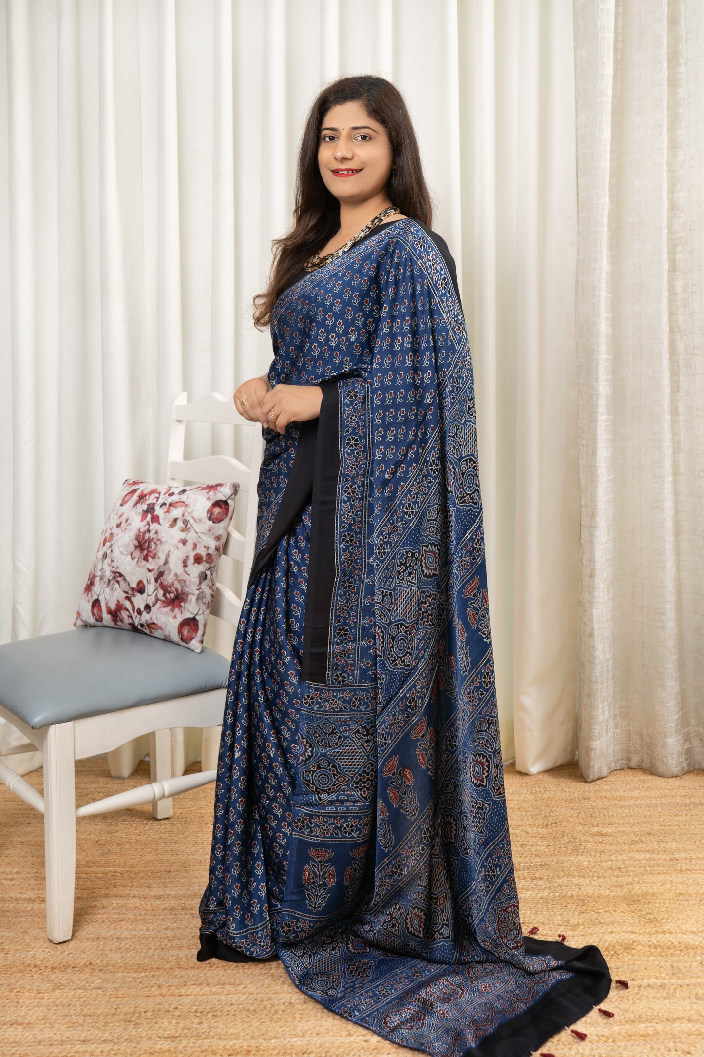 Ajrakh on Modal- Indigo