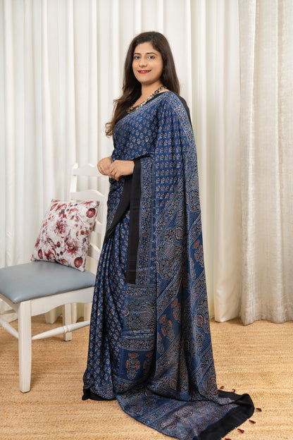 Ajrakh on Modal- Indigo