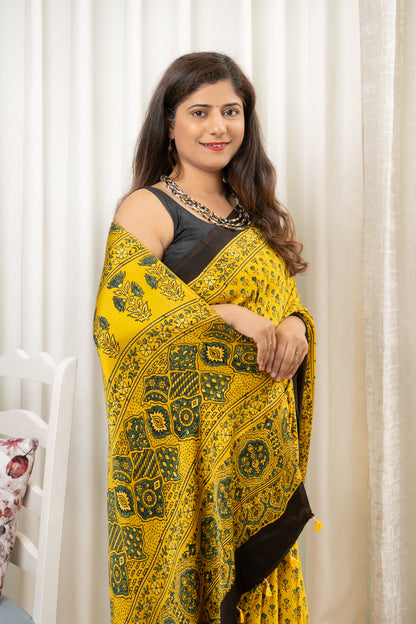 Ajrakh on Modal- Yellow