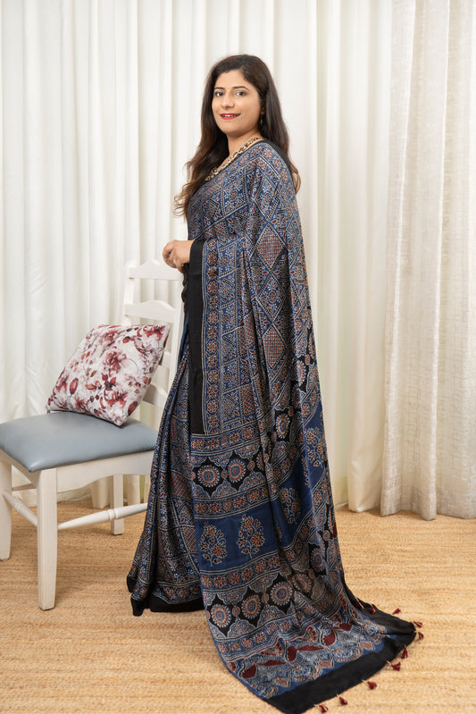 Ajrakh on Modal- Indigo