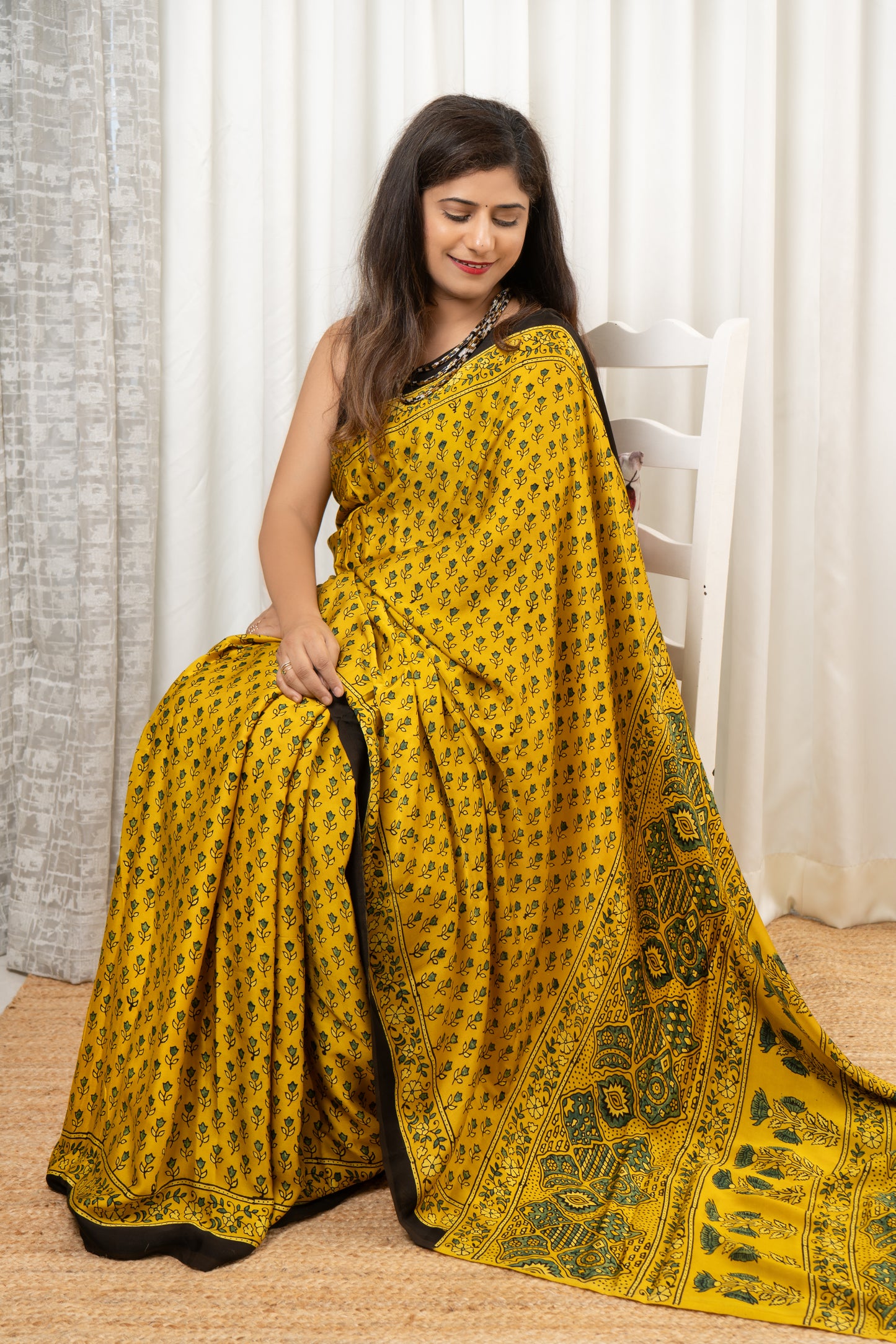 Ajrakh on Modal- Yellow