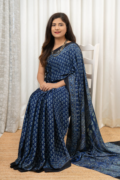 Ajrakh on Modal- Indigo