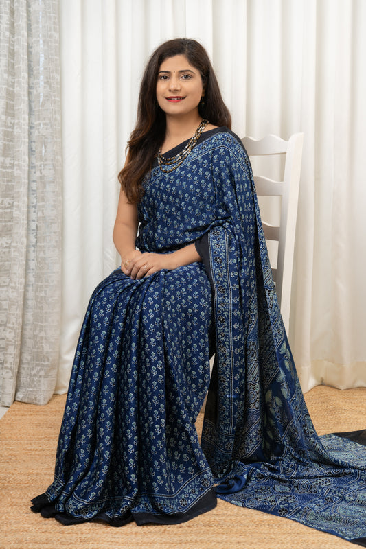 Ajrakh on Modal- Indigo