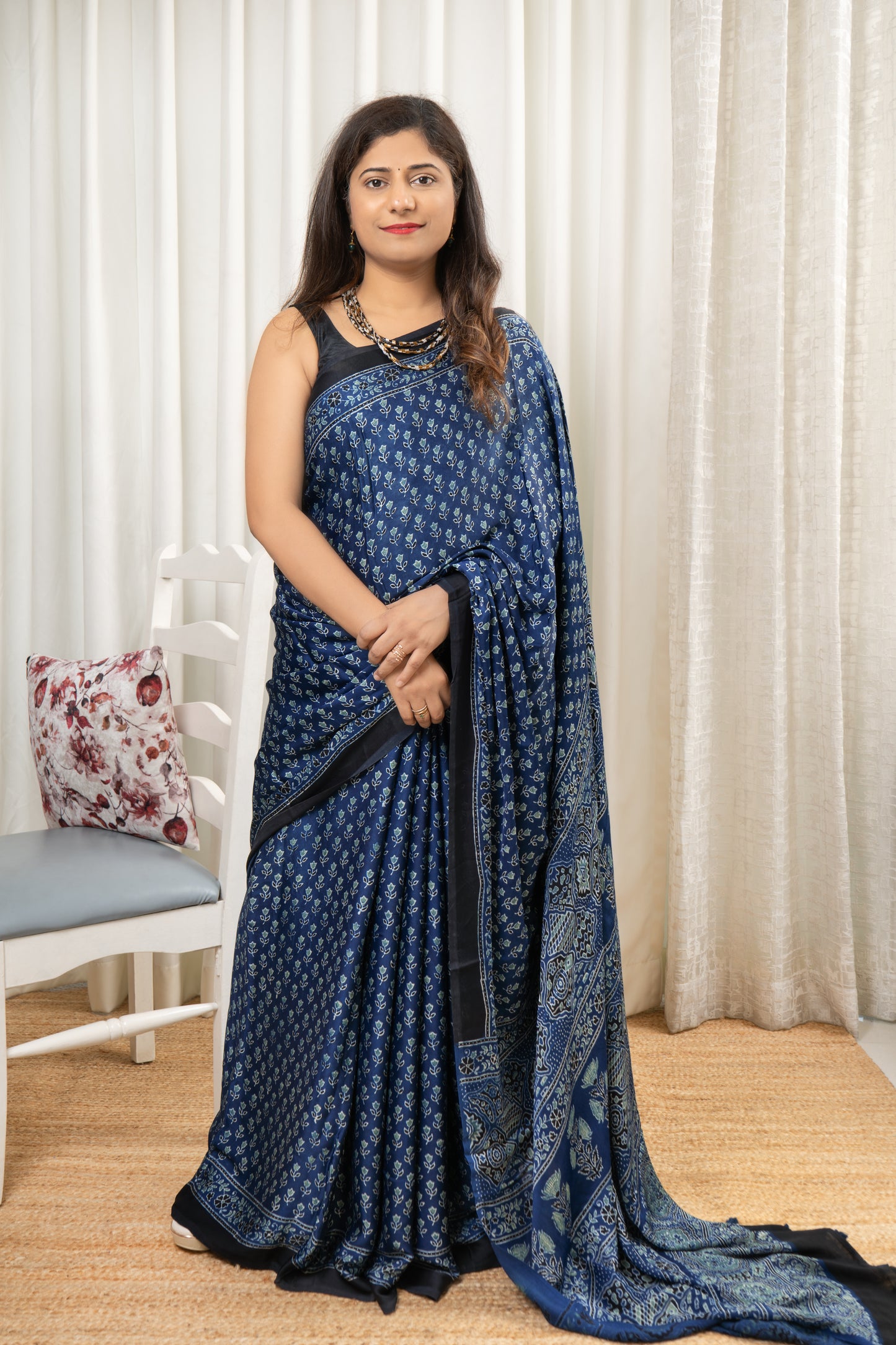 Ajrakh on Modal- Indigo