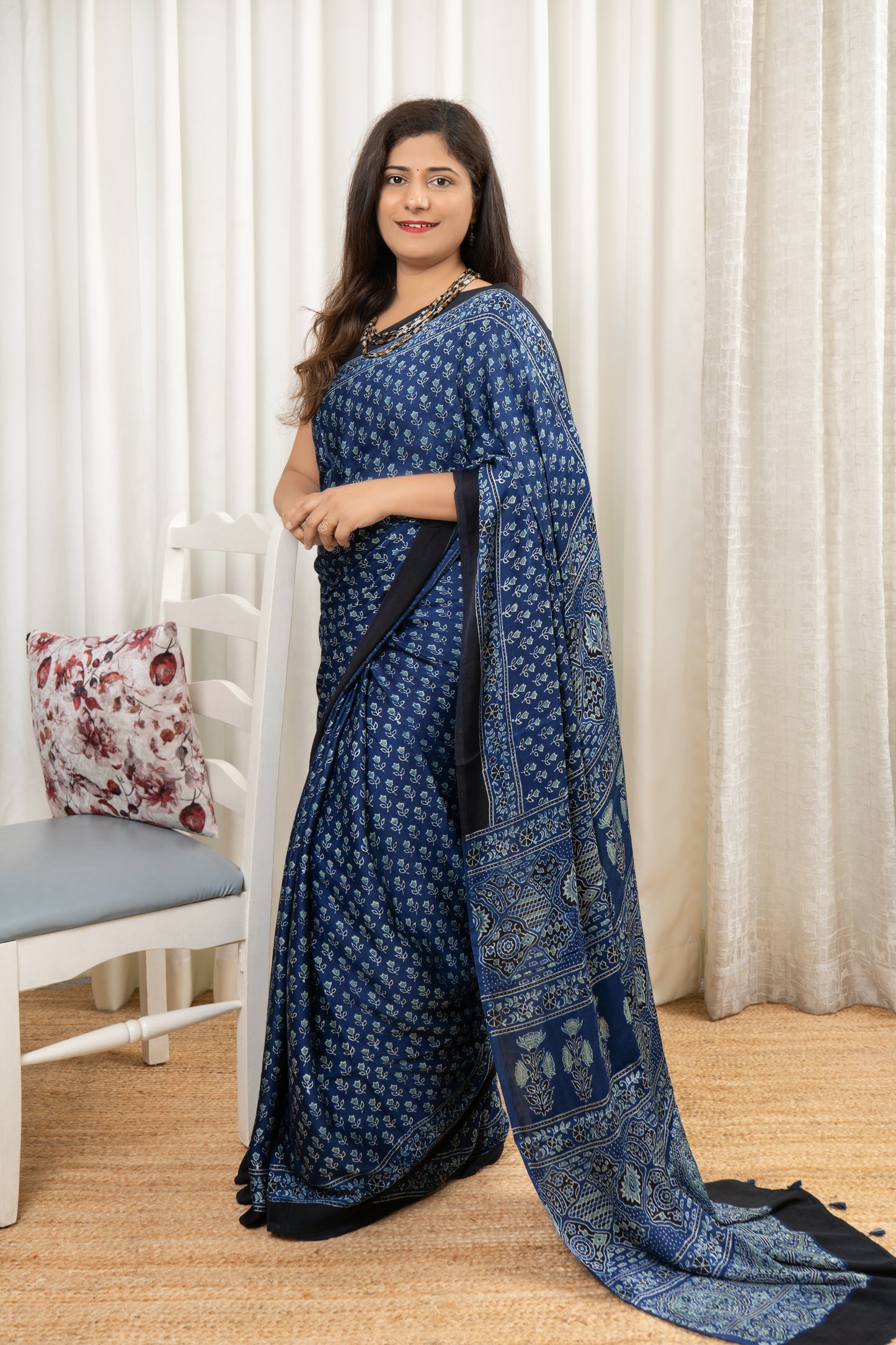 Ajrakh on Modal- Indigo