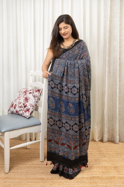 Ajrakh on Modal- Indigo