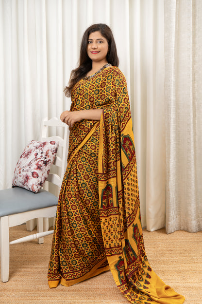 Ajrakh on Modal- Yellow