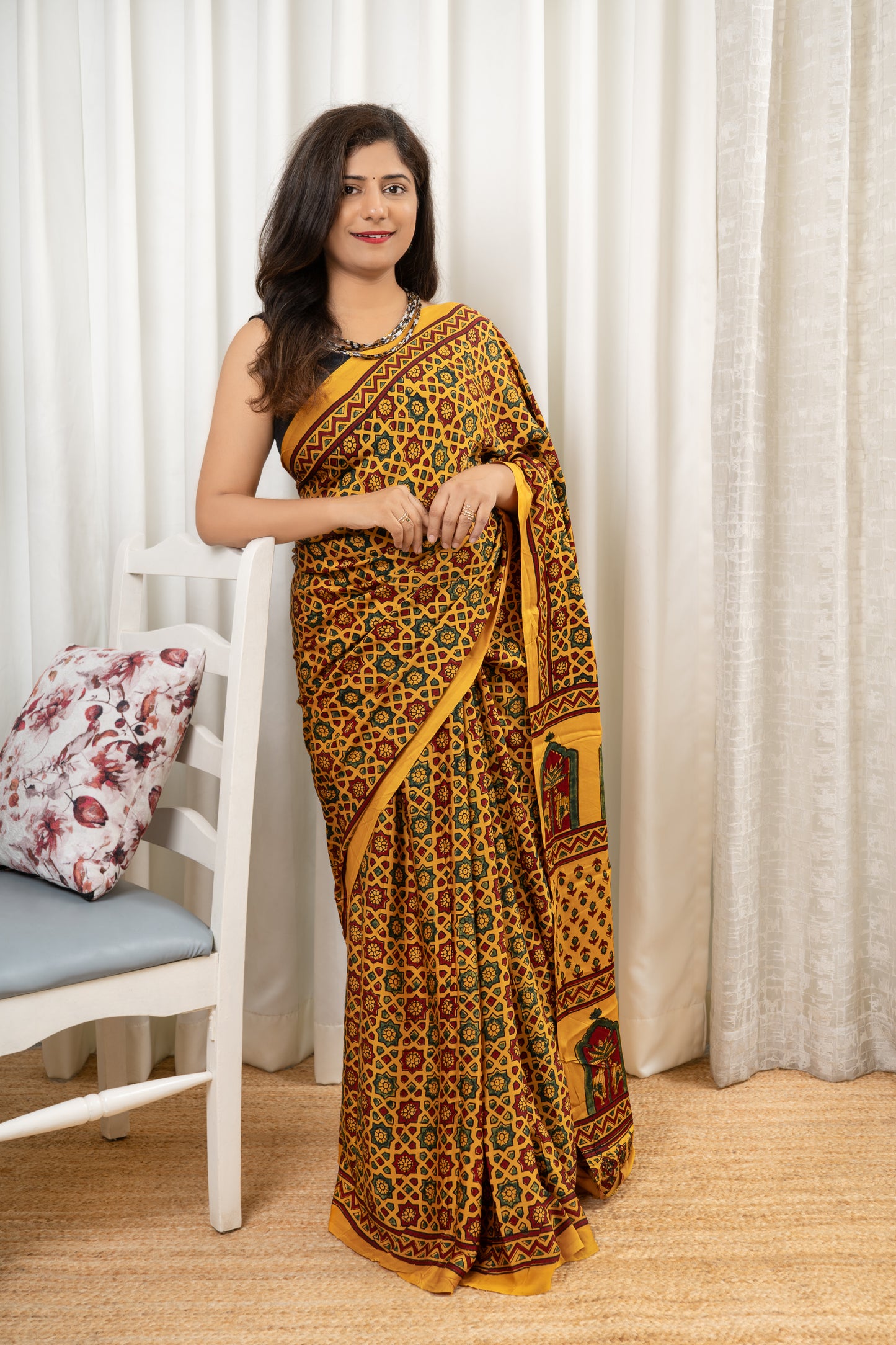 Ajrakh on Modal- Yellow