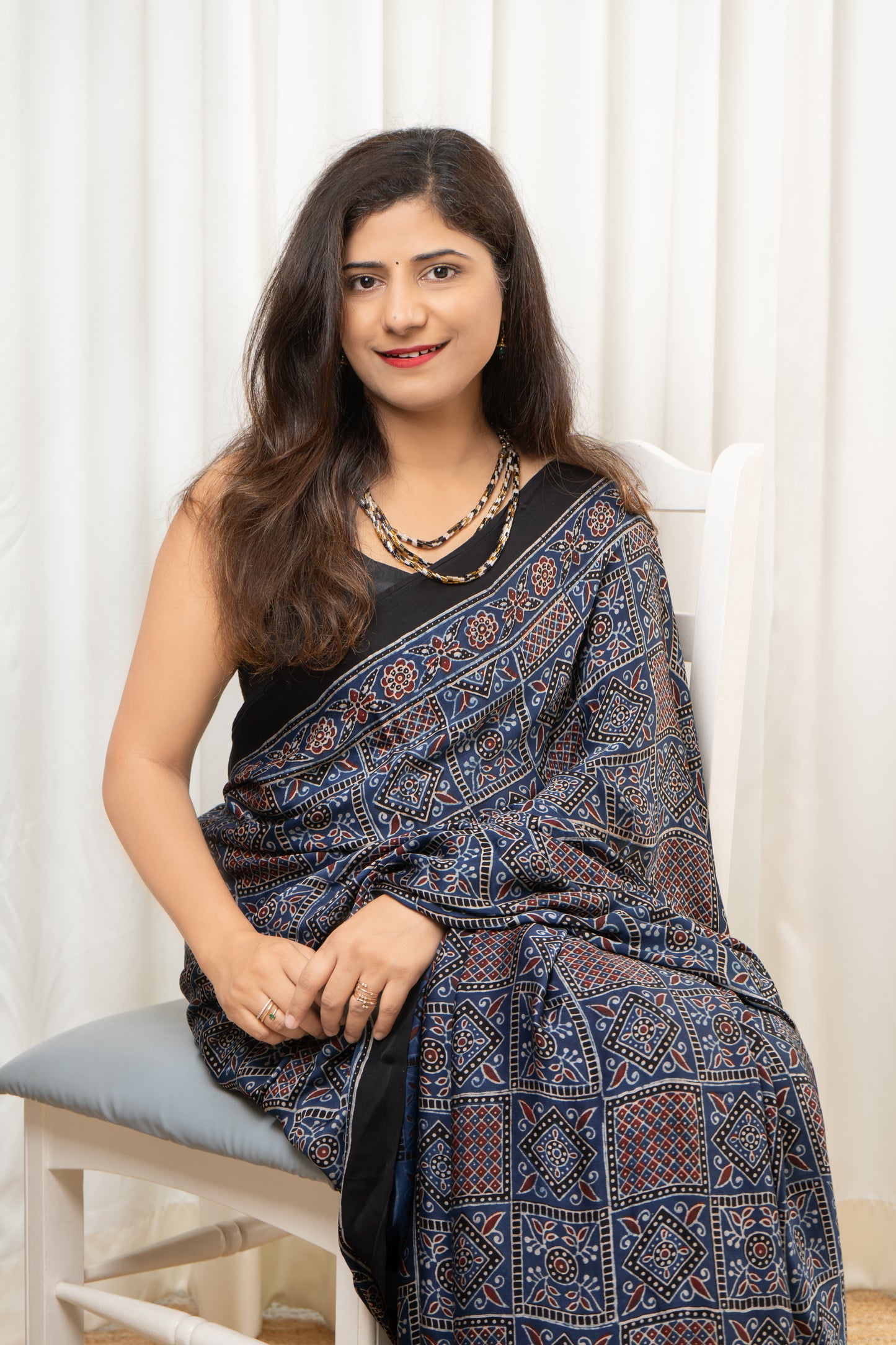 Ajrakh on Modal- Indigo