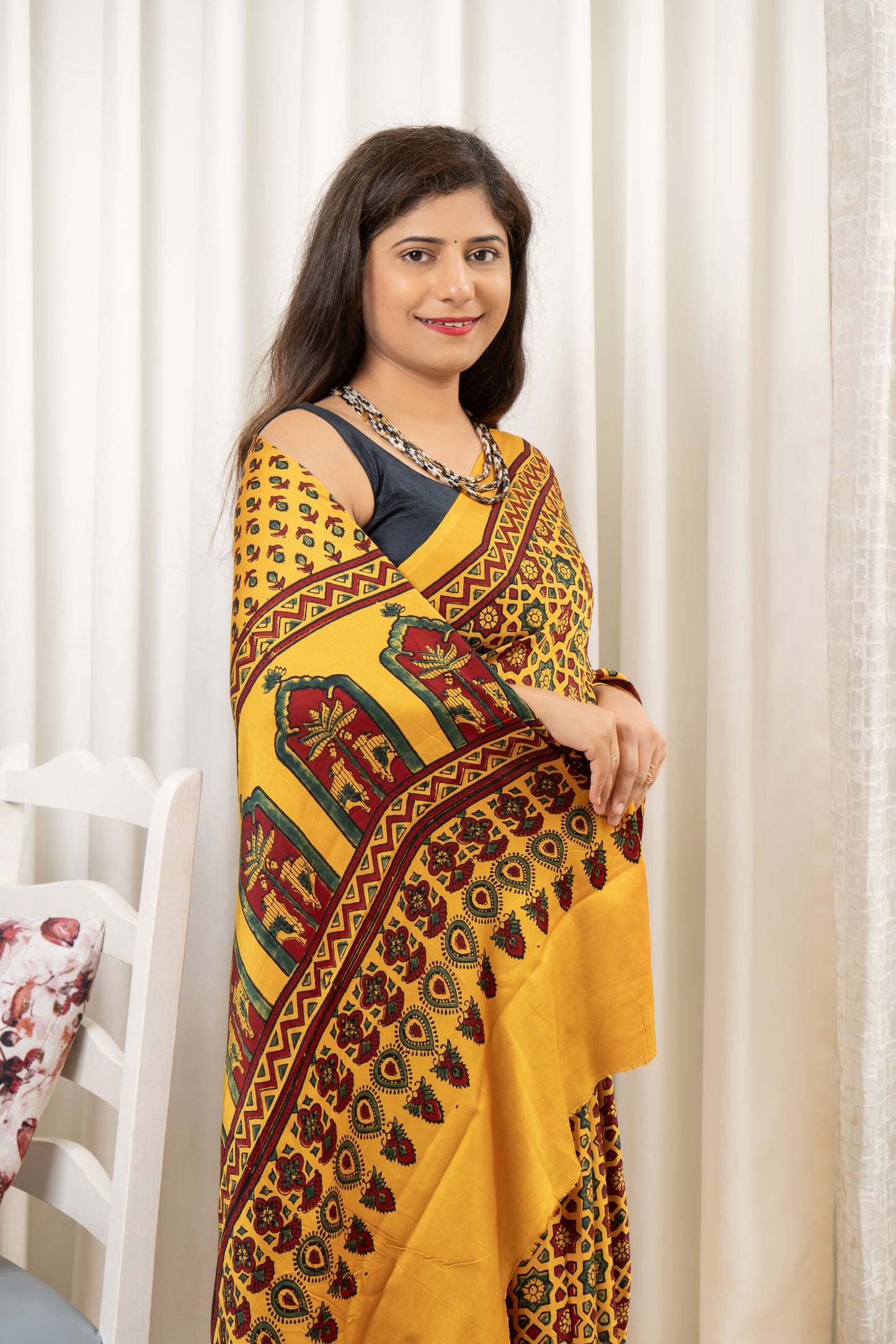 Ajrakh on Modal- Yellow