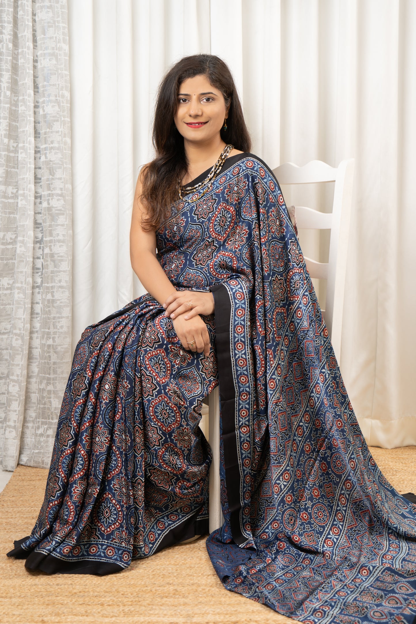 Ajrakh on Modal- Indigo