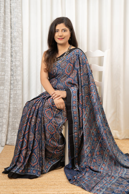 Ajrakh on Modal- Indigo