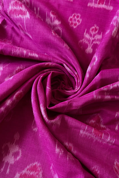 Odisha Ikkat Khandua Cotton Saree- Mauve Pink