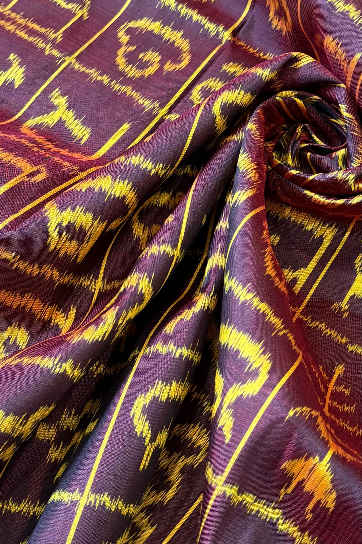 Exclusive Varnamala Odisha Ikkat Silk Saree - Dual Tone Coffee