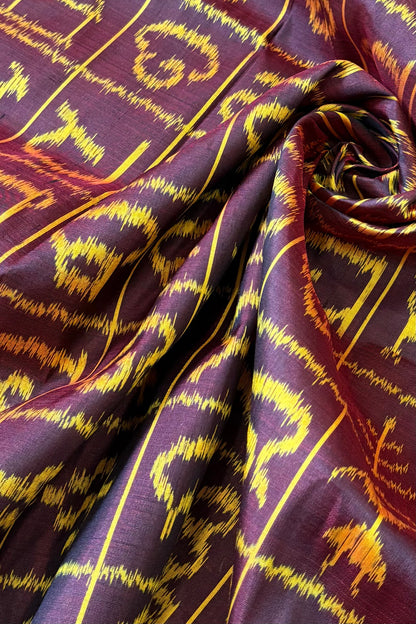 Exclusive Varnamala Odisha Ikkat Silk Saree - Dual Tone Coffee