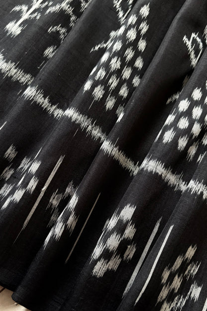 Exclusive Odisha Ikkat Pure Silk Saree- Black