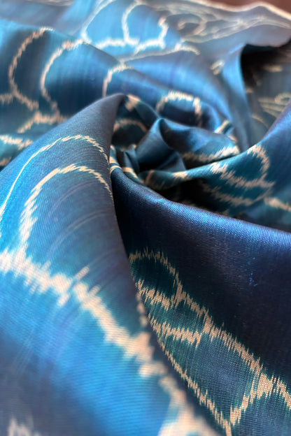 Exclusive Odisha Ikkat Pure Silk Saree- Teal Blue