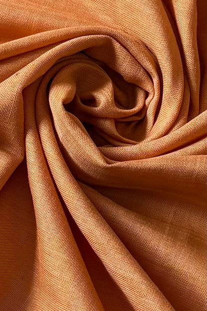 Plain Body Khandua Cotton Saree - Peachy Orange