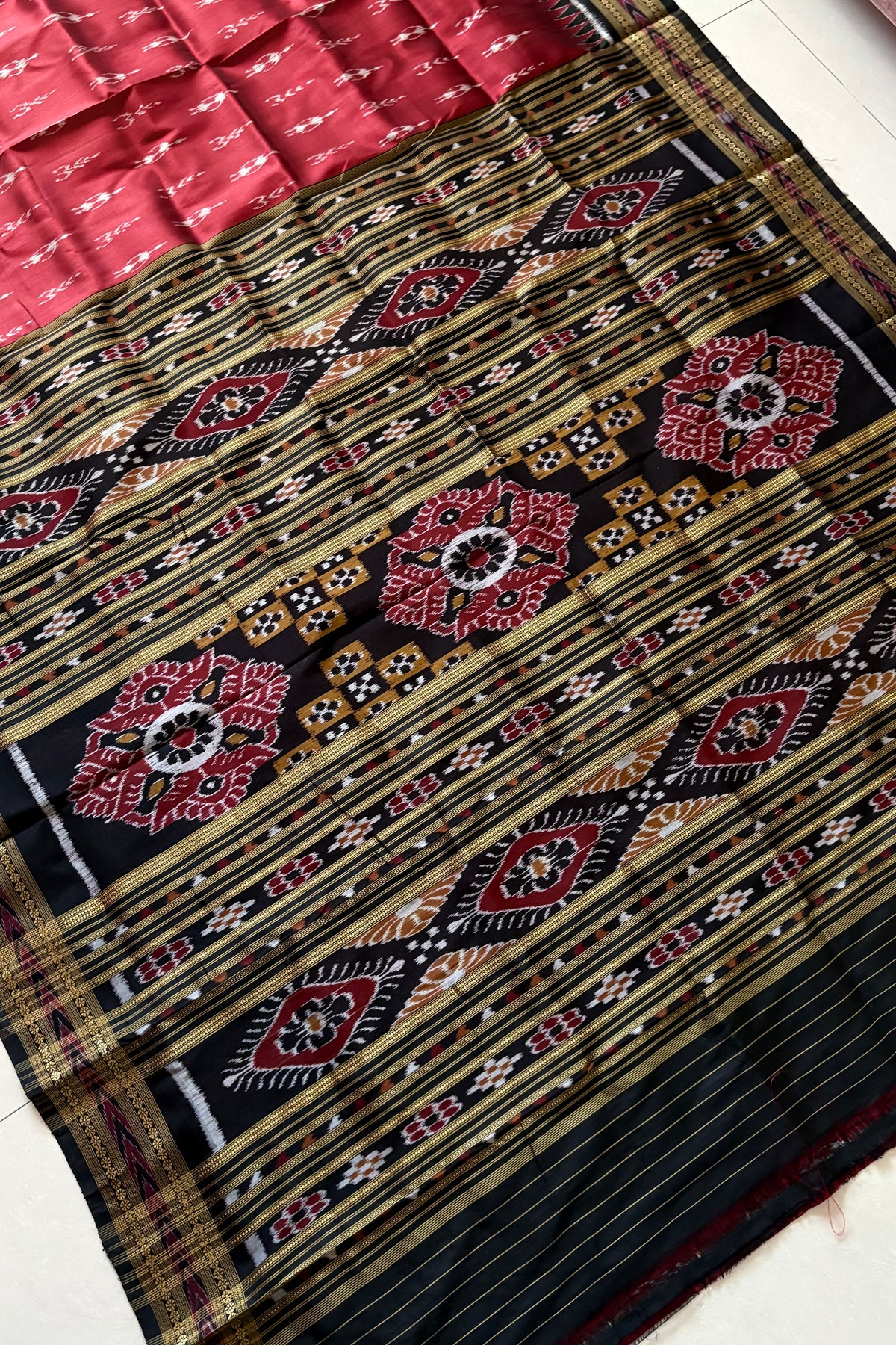 Exclusive Odisha Ikkat Khandua Silk Saree - Maroon