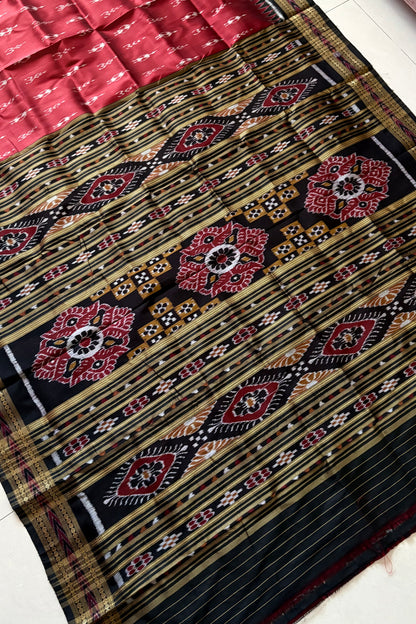 Exclusive Odisha Ikkat Khandua Silk Saree - Maroon