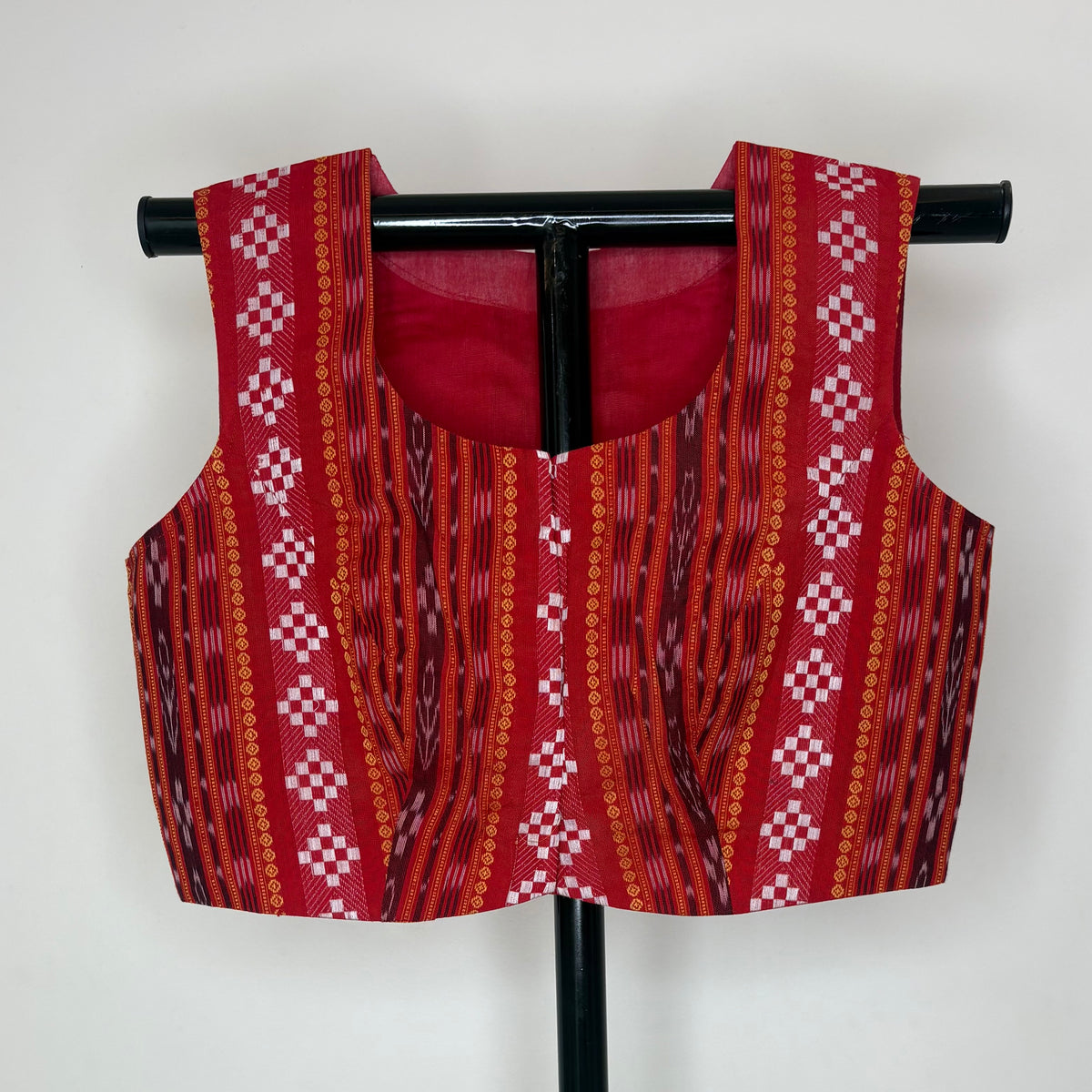 Odisha Ikkat Cotton Sleeveless Blouse