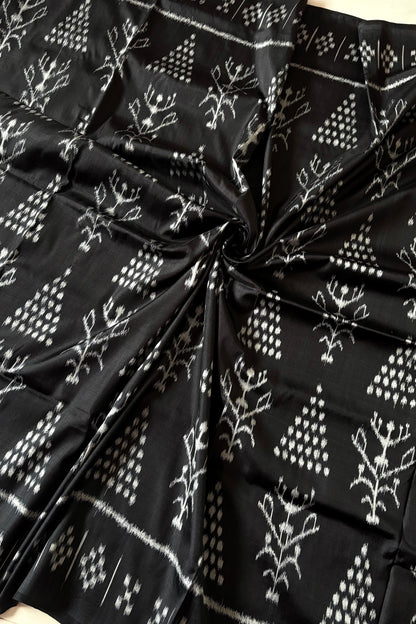 Exclusive Odisha Ikkat Pure Silk Saree- Black