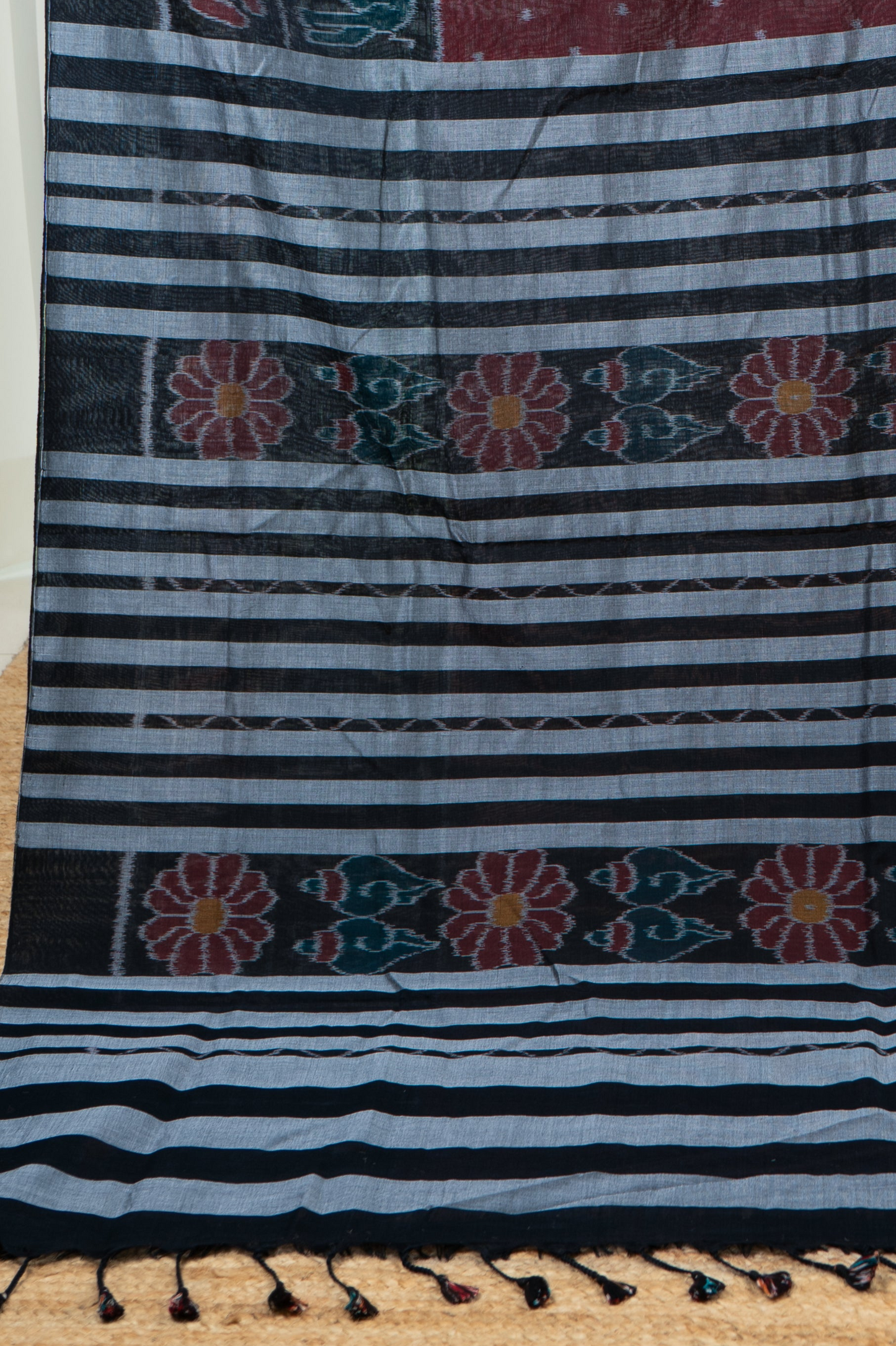 Exclusive Odisha Ikkat Khandua Cotton Saree -Maroon