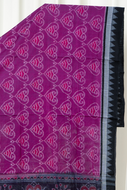 Odisha Ikkat Khandua Cotton Saree- Purple