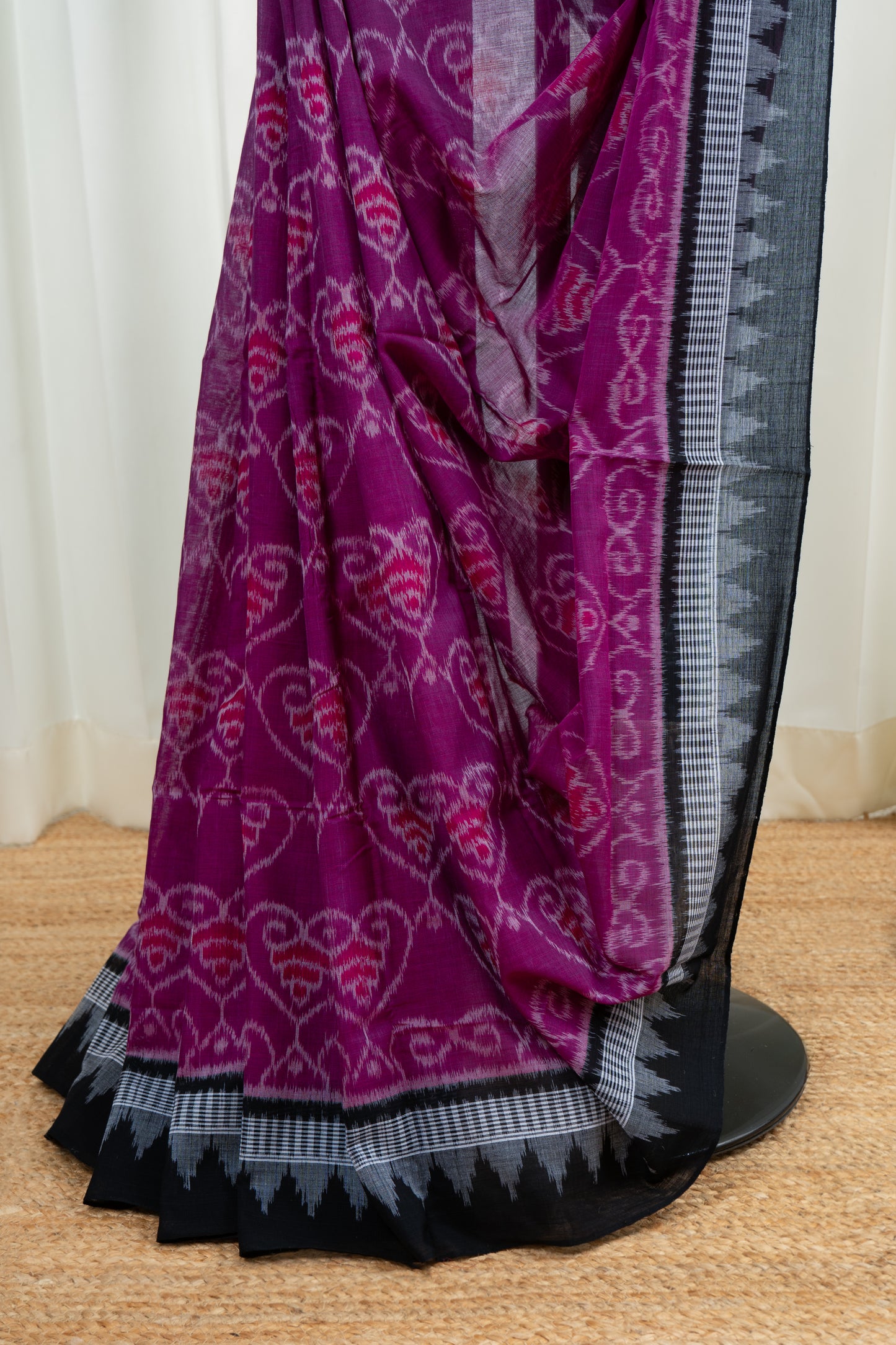 Odisha Ikkat Khandua Cotton Saree- Purple
