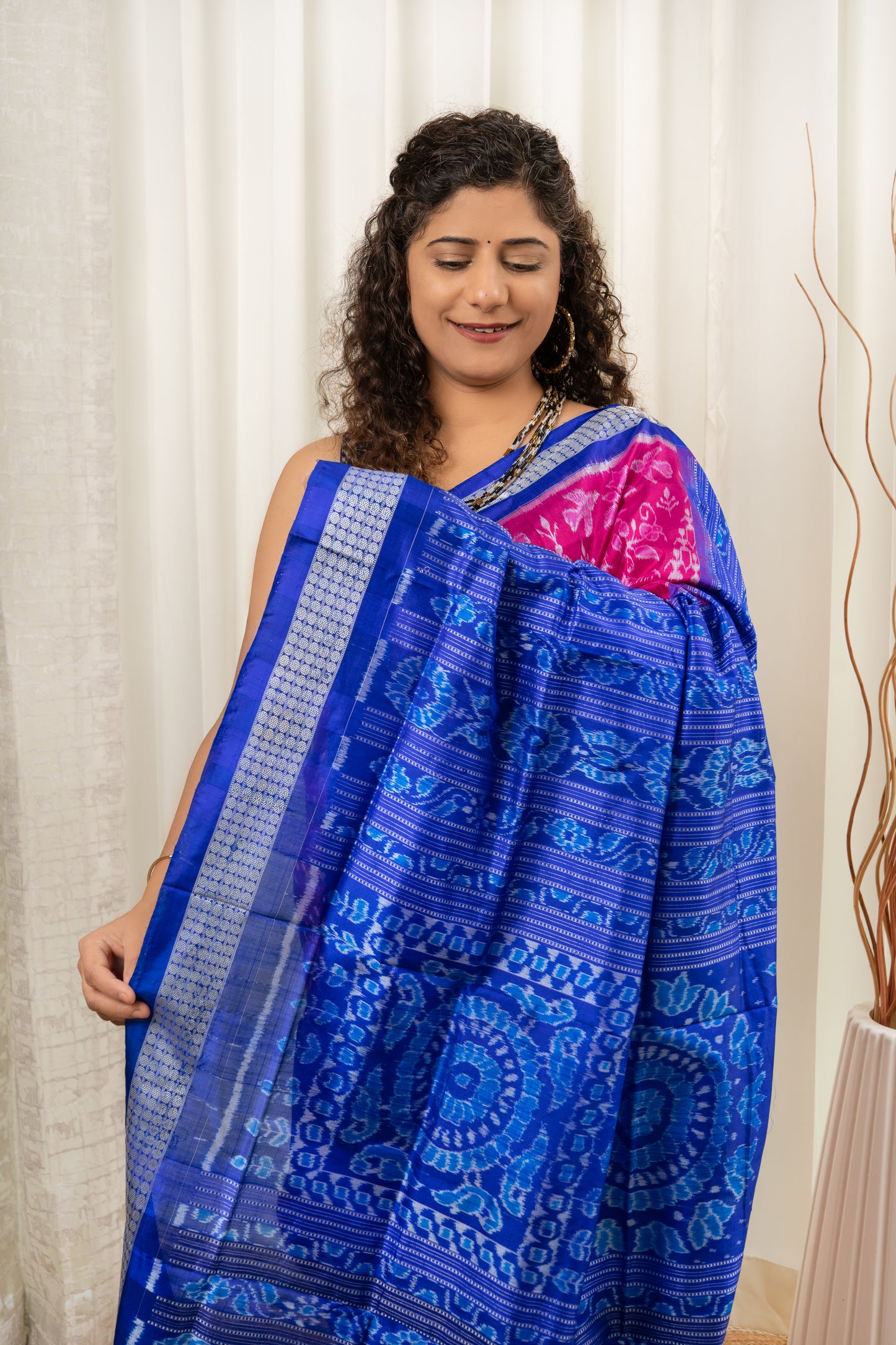 Exclusive Sambalpuri Pure Silk Saree - Pink