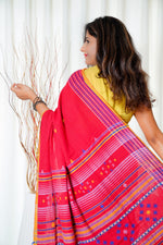 Load image into Gallery viewer, Kala Cotton Bhujodi Saree - Red
