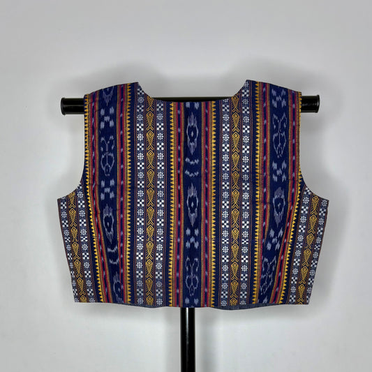 Odisha Ikkat Cotton Sleeveless Blouse