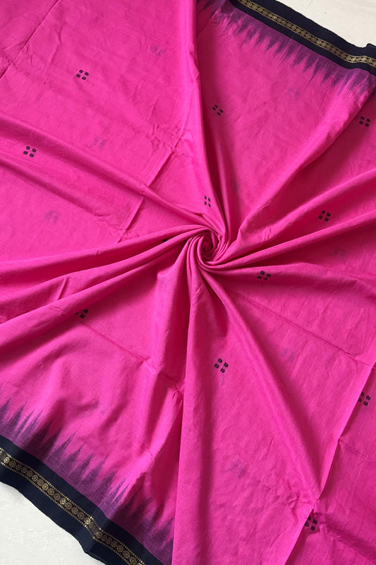 Ek Phulia Cotton Saree - Pink