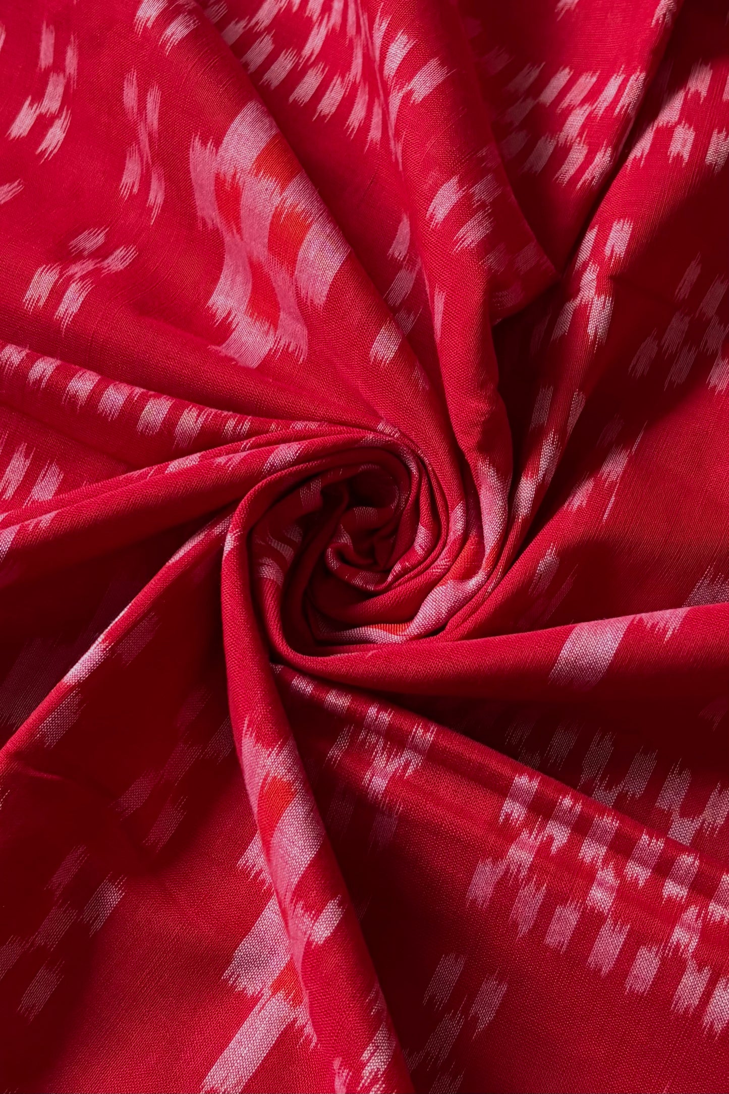 Odisha Ikkat Khandua Cotton Saree - Red & Green