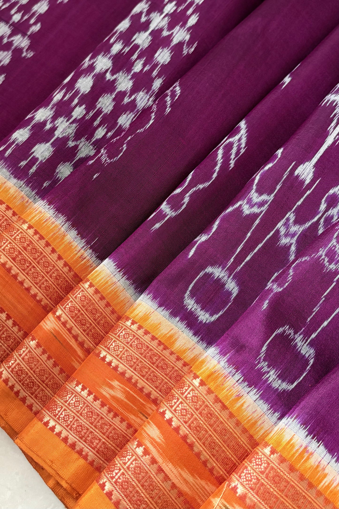 Exclusive Odisha Ikkat Khandua Silk Saree - Purple