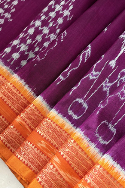 Exclusive Odisha Ikkat Khandua Silk Saree - Purple