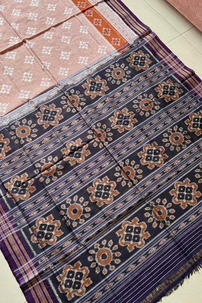 Khandua Cotton Saree - Beige