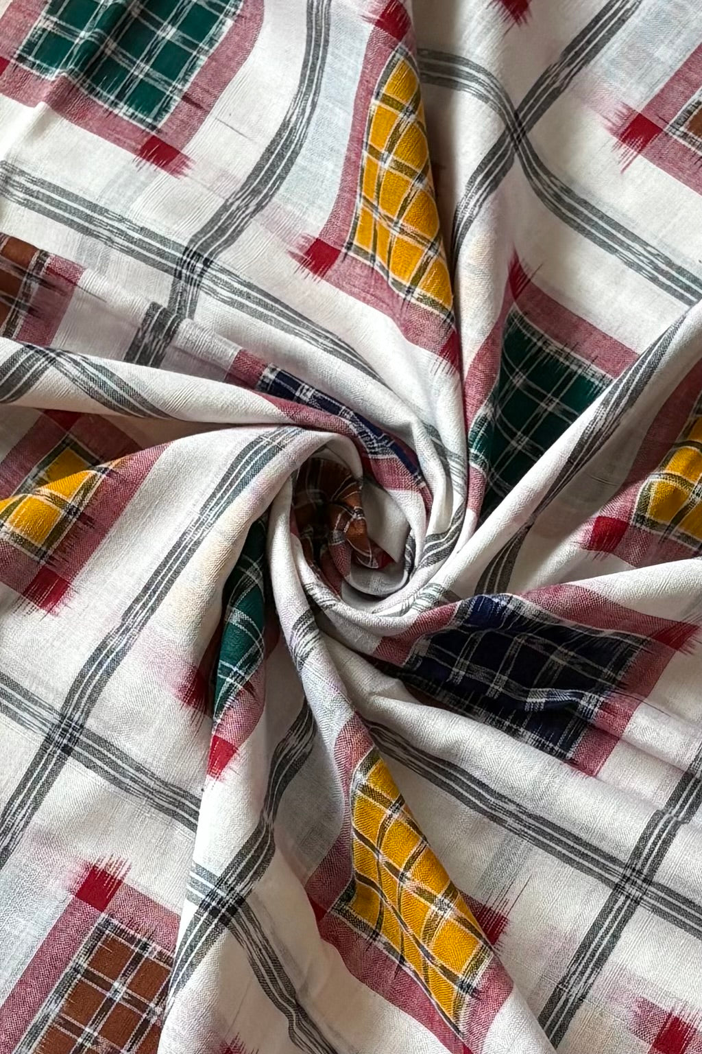 Exclusive Sambalpuri Pure Cotton Saree - White