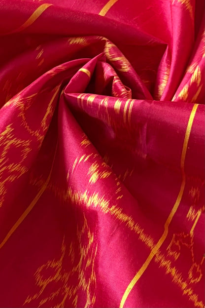 Exclusive Odisha Ikkat Nabakothi Pure Silk Saree- Red