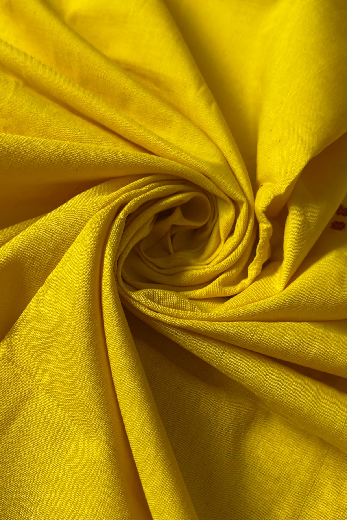 Ek Phulia Cotton Saree- Yellow & Red
