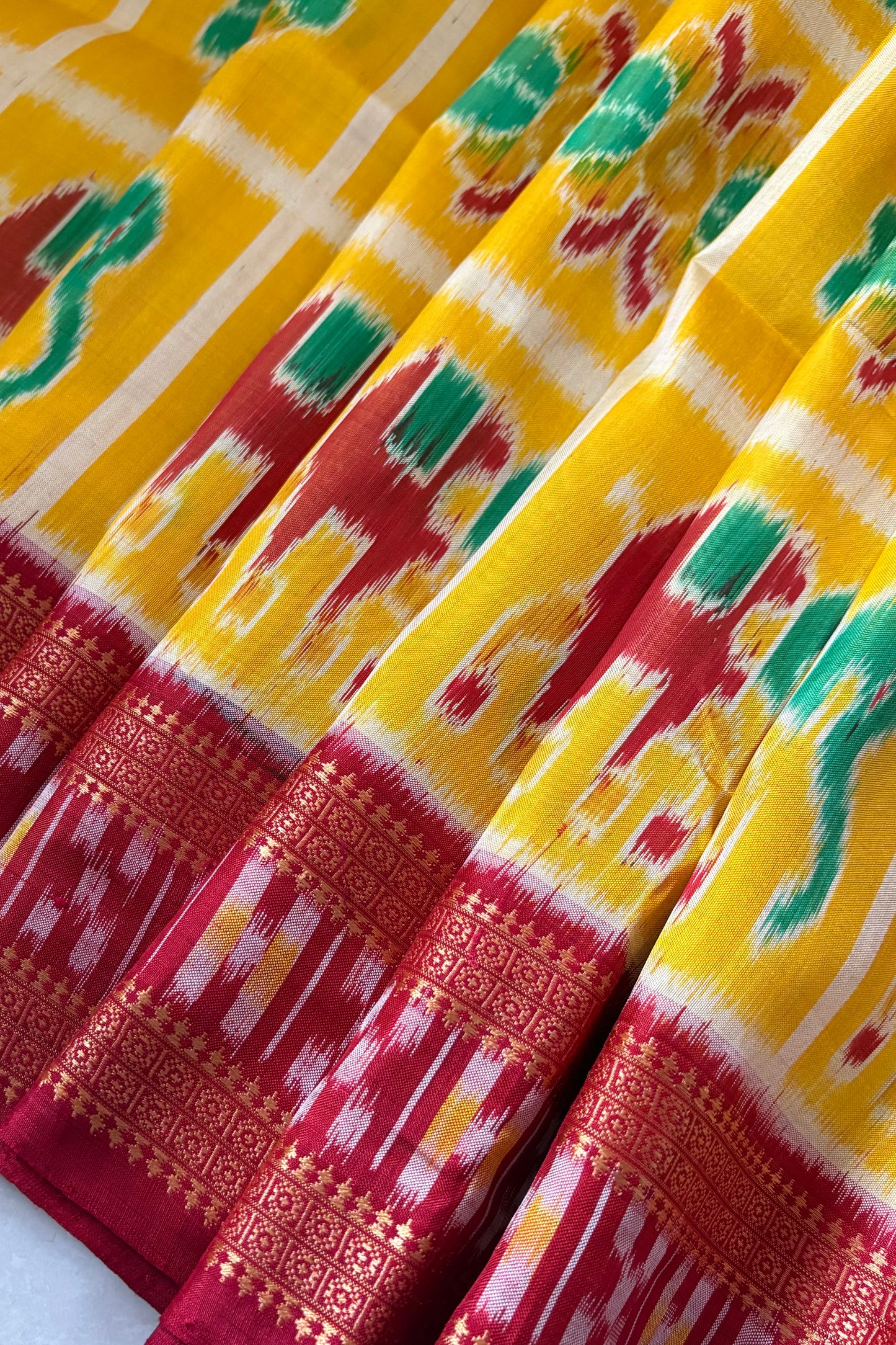 Exclusive Odisha Ikkat Pure Silk Saree- Yellow