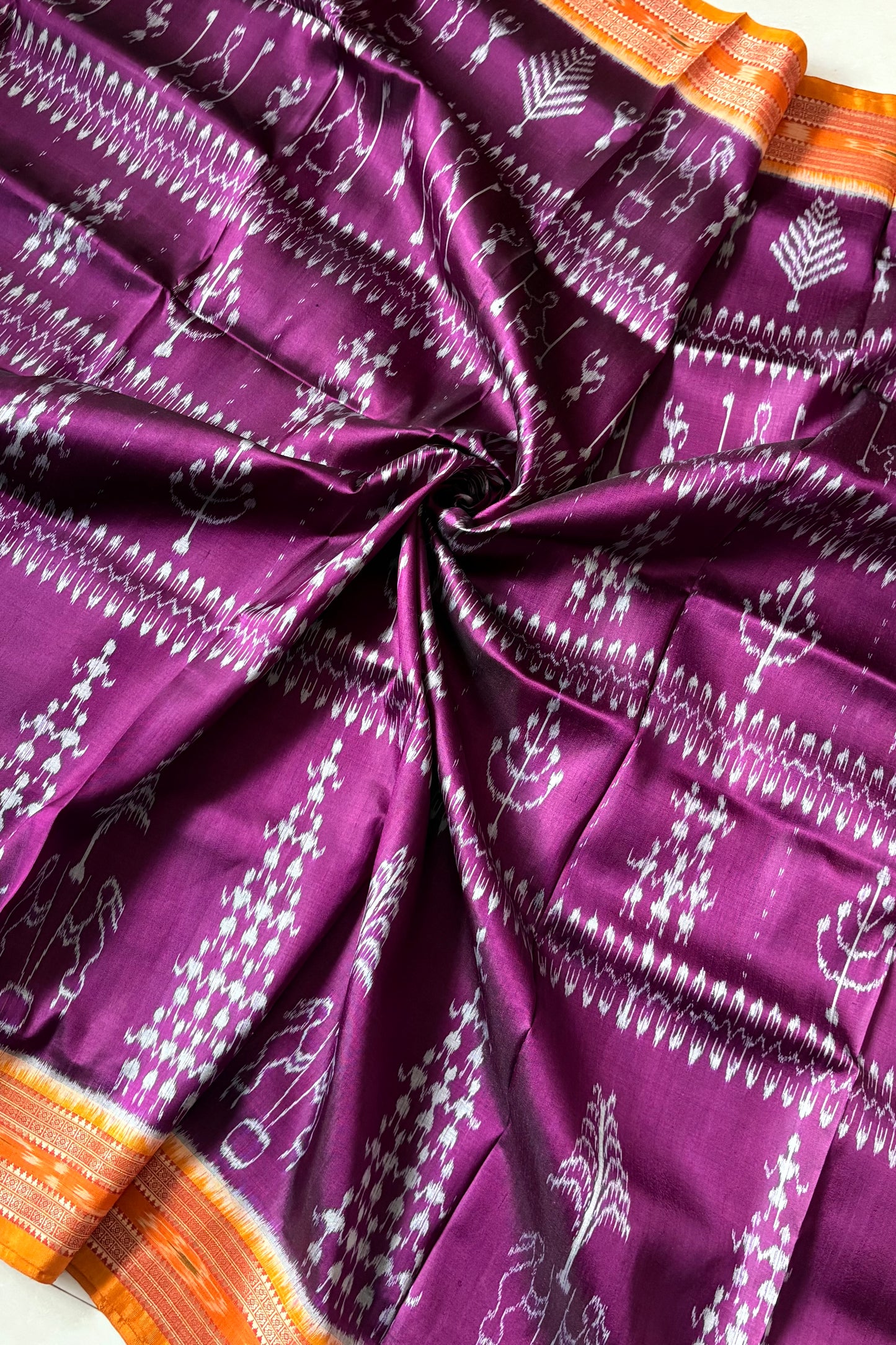 Exclusive Odisha Ikkat Khandua Silk Saree - Purple